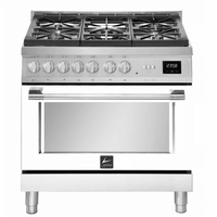 Italia 90 cm Gas Range Cooker - Pearl White - Lofra Cookers