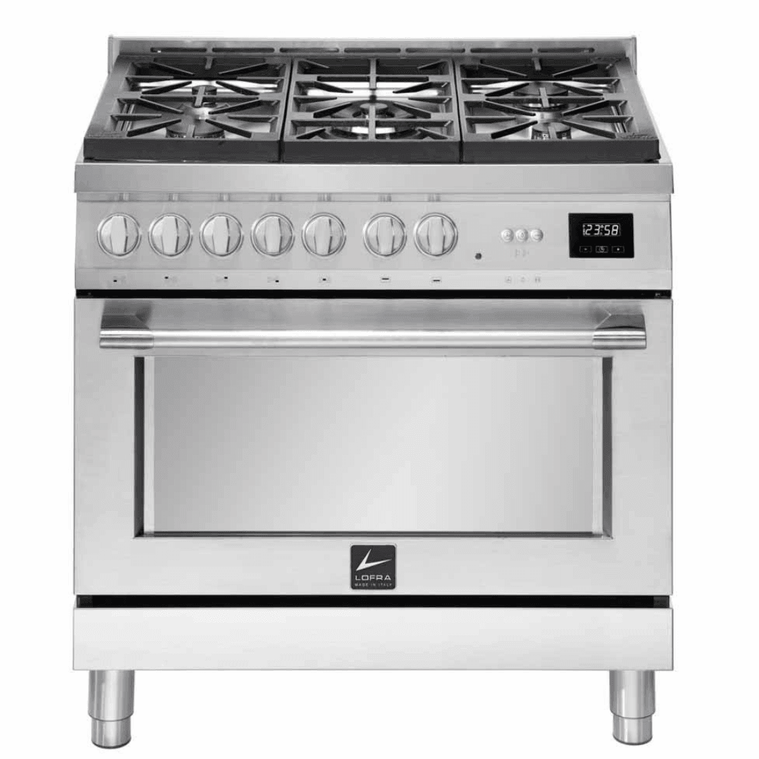 Italia 90 cm Gas Range Cooker - Stainless Steel - Lofra Cookers