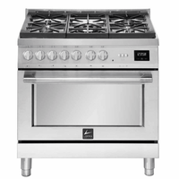 Italia 90 cm Gas Range Cooker - Stainless Steel - Lofra Cookers