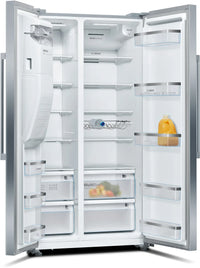 Bosch KAD93AIERG Series 6 American Fridge Freezer, Plumbed, Stainless Steel, E Rated