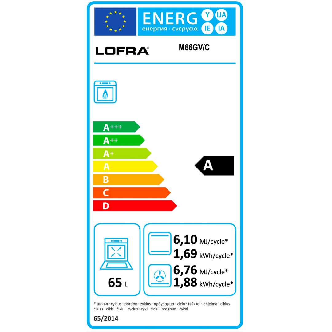 Maxima 60 cm Gas Range Cooker - Stainless Steel - Lofra Cookers