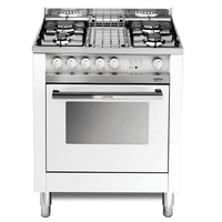 Maxima 70 cm 4 - Burner Gas Range Cooker - Pearl White - Lofra Cookers