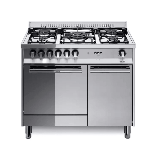 Maxima 80 cm 5 - Burner Dual Fuel Range Cooker with Storage Compartment- Stainless Steel - Lofra Cookers