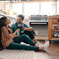 Maxima 80 cm 4 - Burner Dual Fuel Range Cooker with Food Storage- Stainless Steel - Lofra Cookers