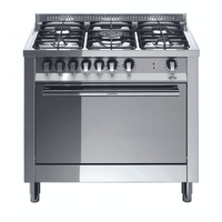 Maxima 90 cm 5 - Burner Dual Fuel Range Cooker - Stainless Steel - Lofra Cookers