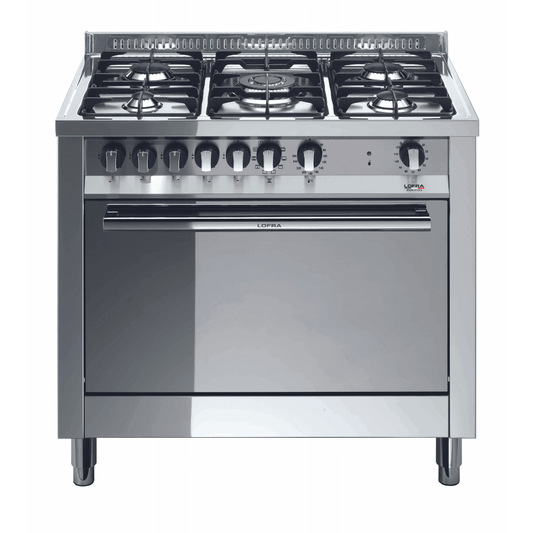 Maxima 90 cm 5 - Burner Dual Fuel Range Cooker - Stainless Steel - Lofra Cookers