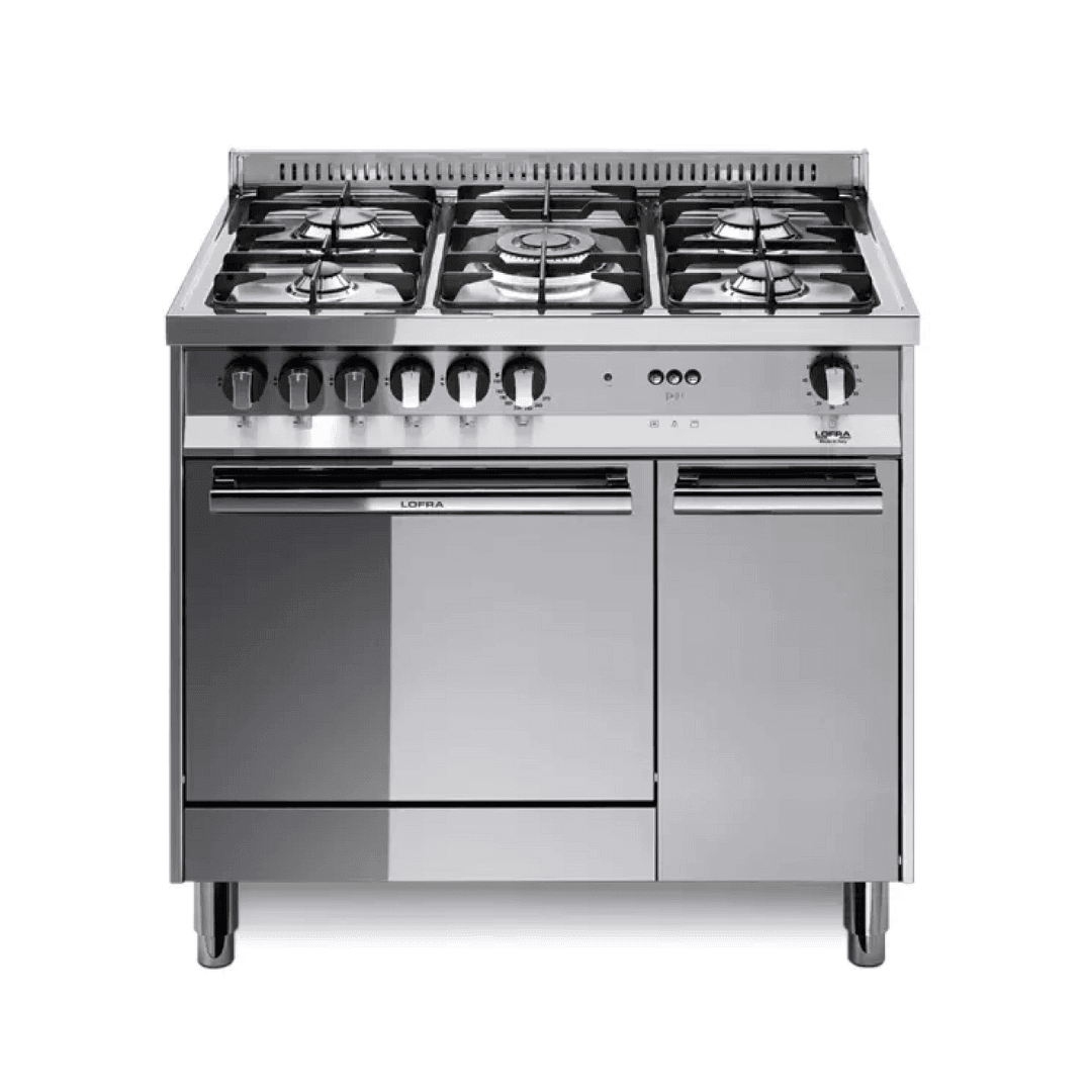 Maxima 90 cm 5 - Burner Gas Range Cooker with Side Carriage - Stainless Steel - Lofra Cookers
