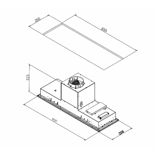 Modern Hood 90 cm - Gardenia