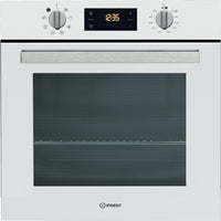 TURN&GO - Single Fan Oven - 66L - Digital Display - White With Click&Clean and Tilting Grill