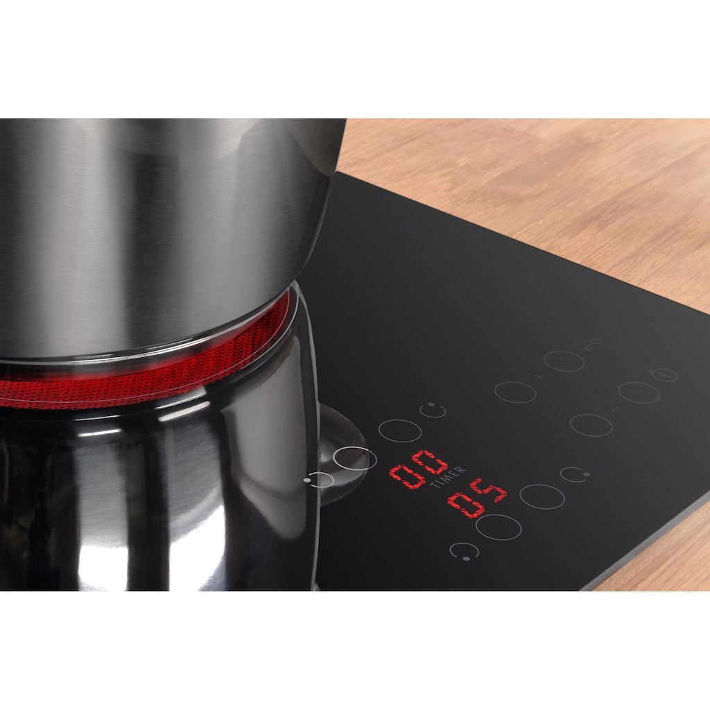60CM 9 Levels Electric Ceramic Hob - Black - Touch Control - 4 Zones With Residual Heat Indicator and Timer