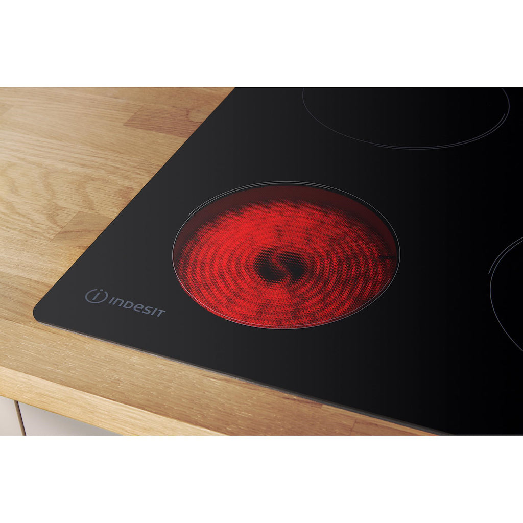 60CM 9 Levels Electric Ceramic Hob - Black - Touch Control - 4 Zones With Residual Heat Indicator and Timer