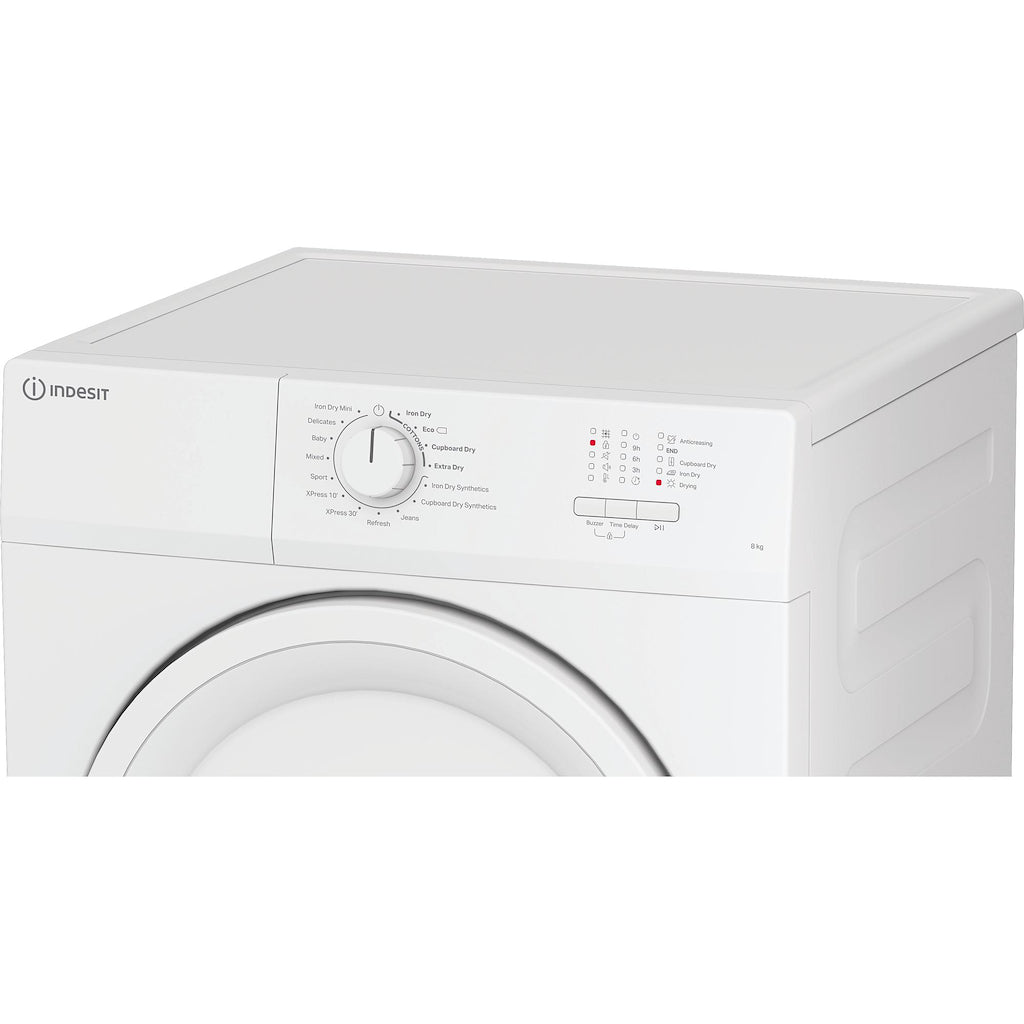 Indesit Dryer 8KG Vented Timer Dry White 15 cycles