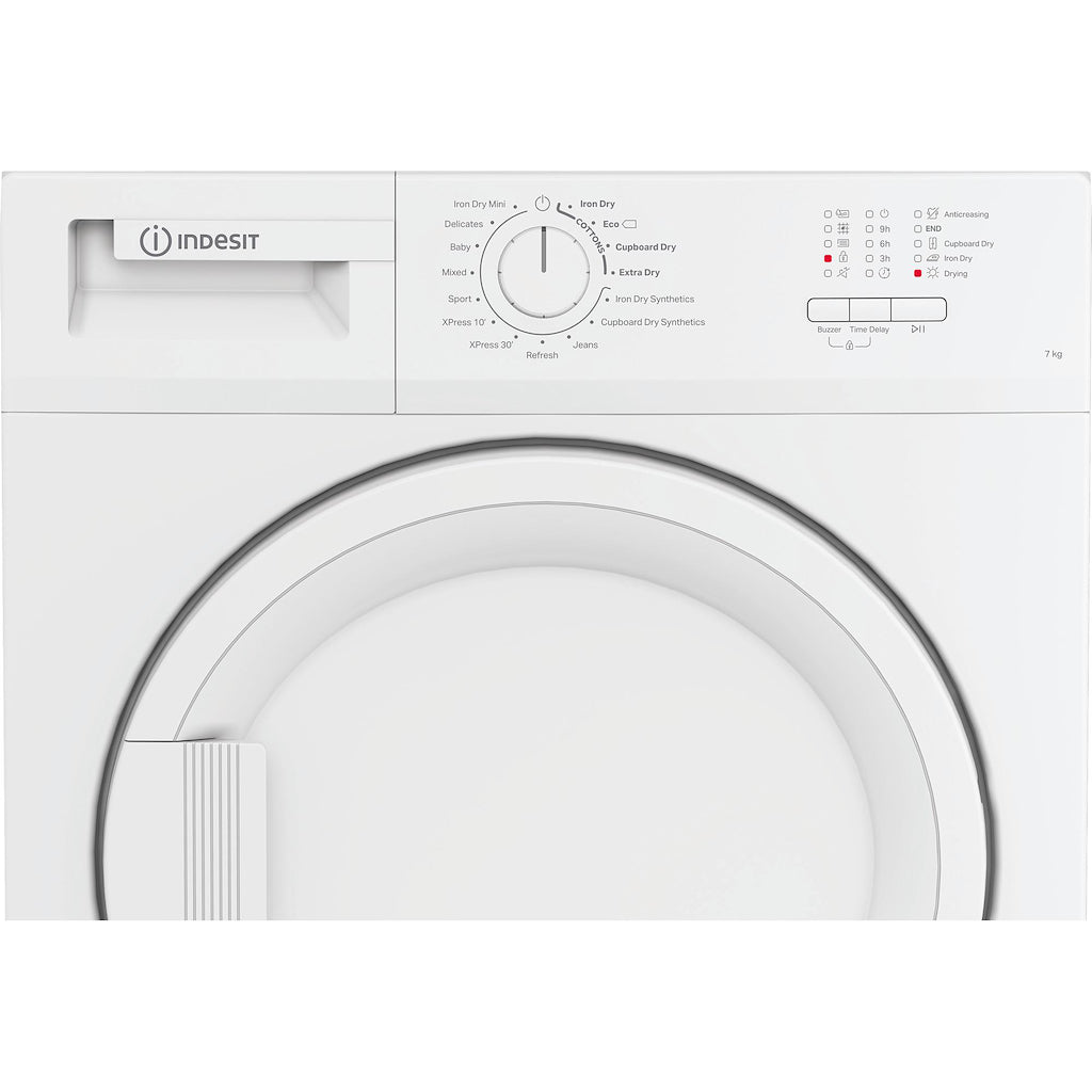 Indesit Dryer CYDC82WWGLUK 8KG Condenser Sensor Dry White 15 cycles
