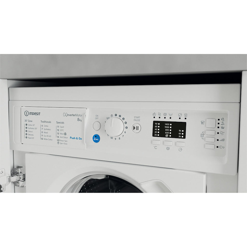 Indesit BIWMIL81485 Built in front loading washing machine: 8kg