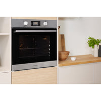 TURN&GO - Single Fan Oven - 66L - Digital Display - Stainless Steel With Click&Clean and Tilting Grill