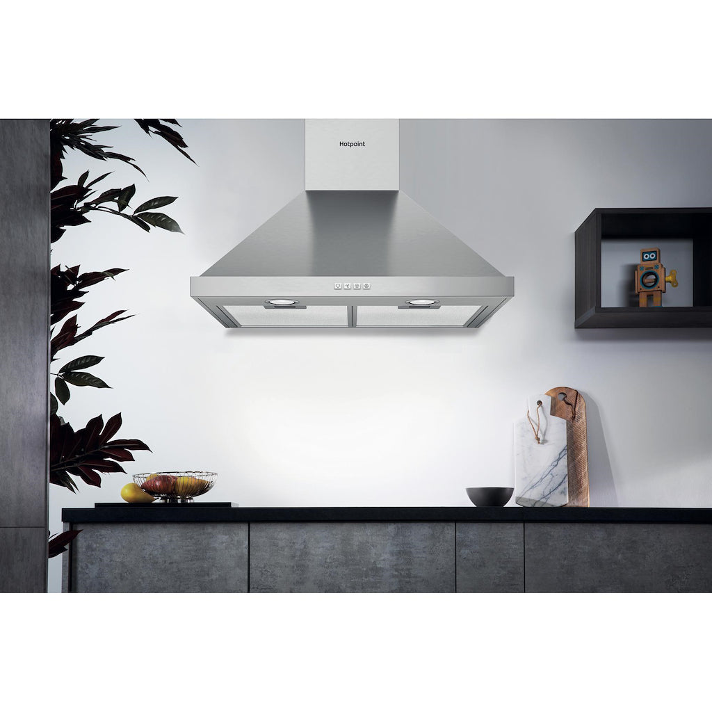 Hotpoint 60cm Chimney Pyramid Cooker Hood