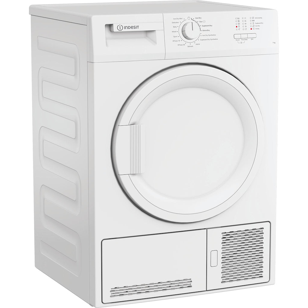 Indesit Dryer CYDC82WWGLUK 8KG Condenser Sensor Dry White 15 cycles
