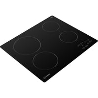 60CM 9 Levels Electric Ceramic Hob - Black - Touch Control - 4 Zones With Residual Heat Indicator and Timer