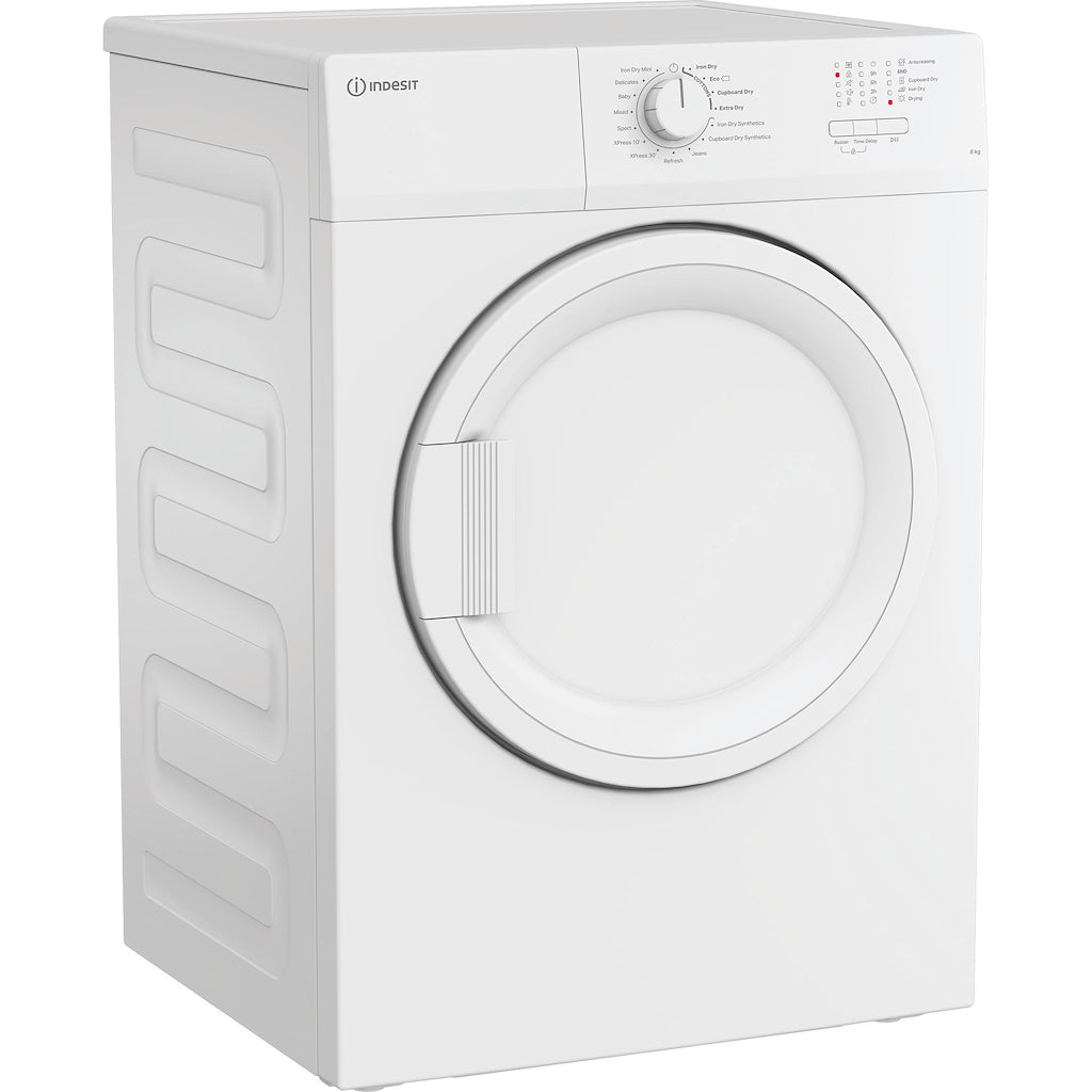 Indesit Dryer 8KG Vented Timer Dry White 15 cycles