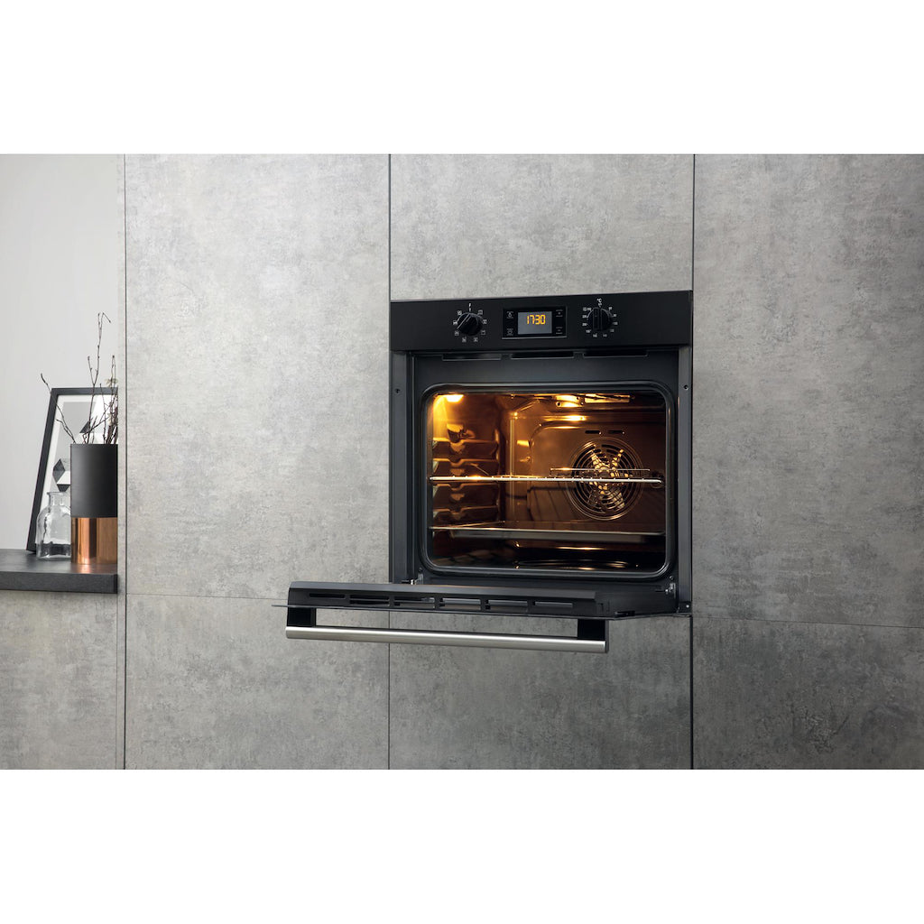 Hotpoint Class 2 MultiFlow Built-In Electric Single Oven - Black - Hydrolytic - A Rated - SA2 540 H BL