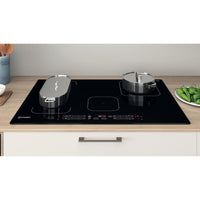 77CM Push&Go Induction Hob - Black - 9 Power Levels - Touch Control With Dualzone and Boost Power
