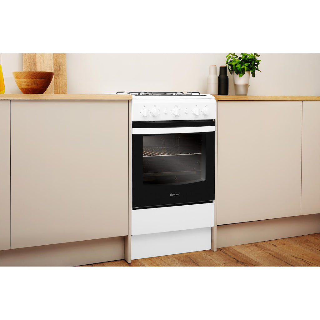 Gas Single Cooker - Coventional Oven - White With Click&Clean and Auto Ignition