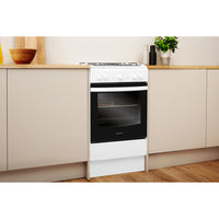 Gas Single Cooker - Coventional Oven - White With Click&Clean and Auto Ignition