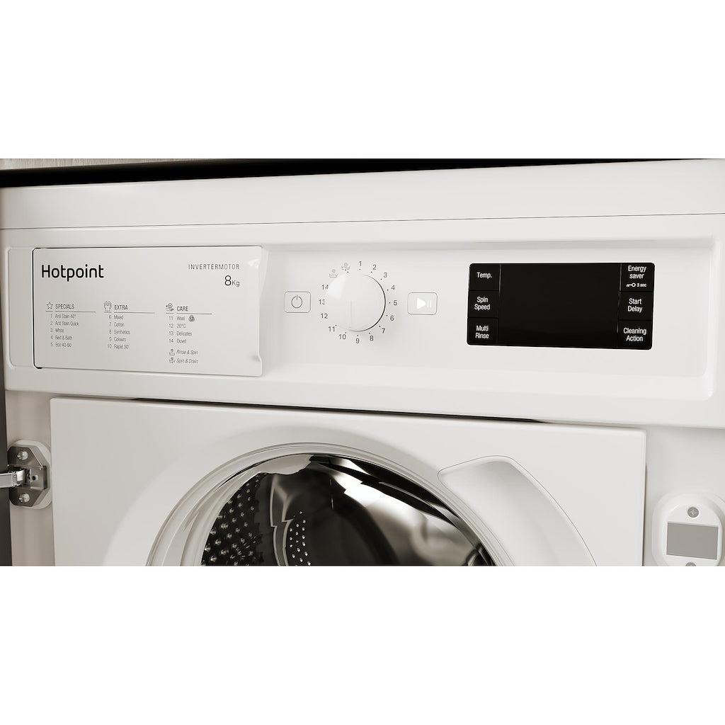 Hotpoint Built-In 8kg 1400rpm Washing Machine with Anti-stain