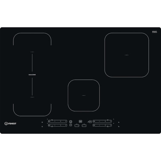 77CM Push&Go Induction Hob - Black - 9 Power Levels - Touch Control With Dualzone and Boost Power