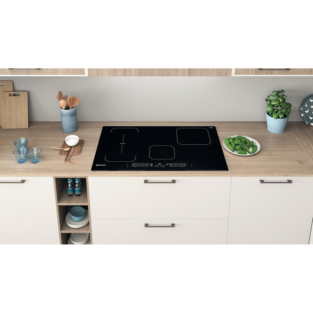77CM Push&Go Induction Hob - Black - 9 Power Levels - Touch Control With Dualzone and Boost Power