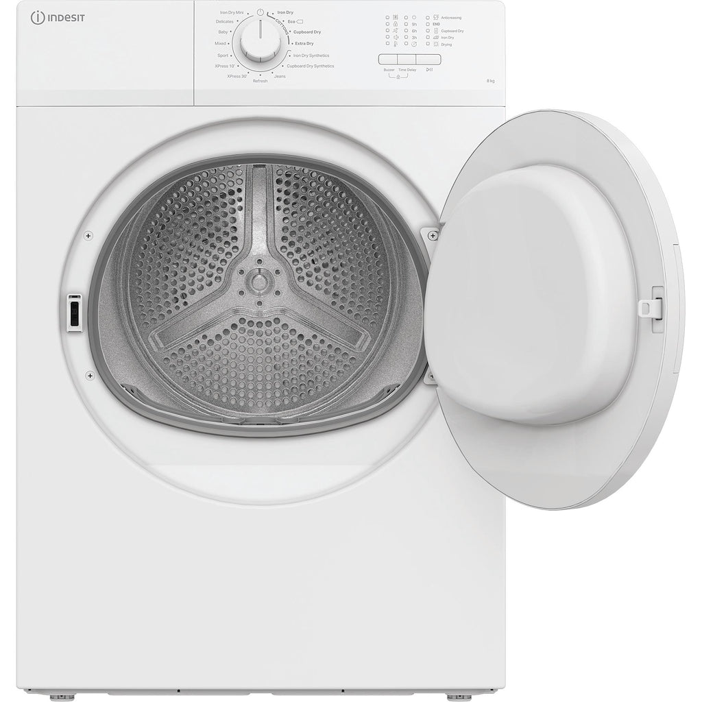 Indesit Dryer 8KG Vented Timer Dry White 15 cycles