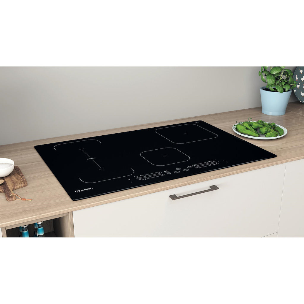 77CM Push&Go Induction Hob - Black - 9 Power Levels - Touch Control With Dualzone and Boost Power