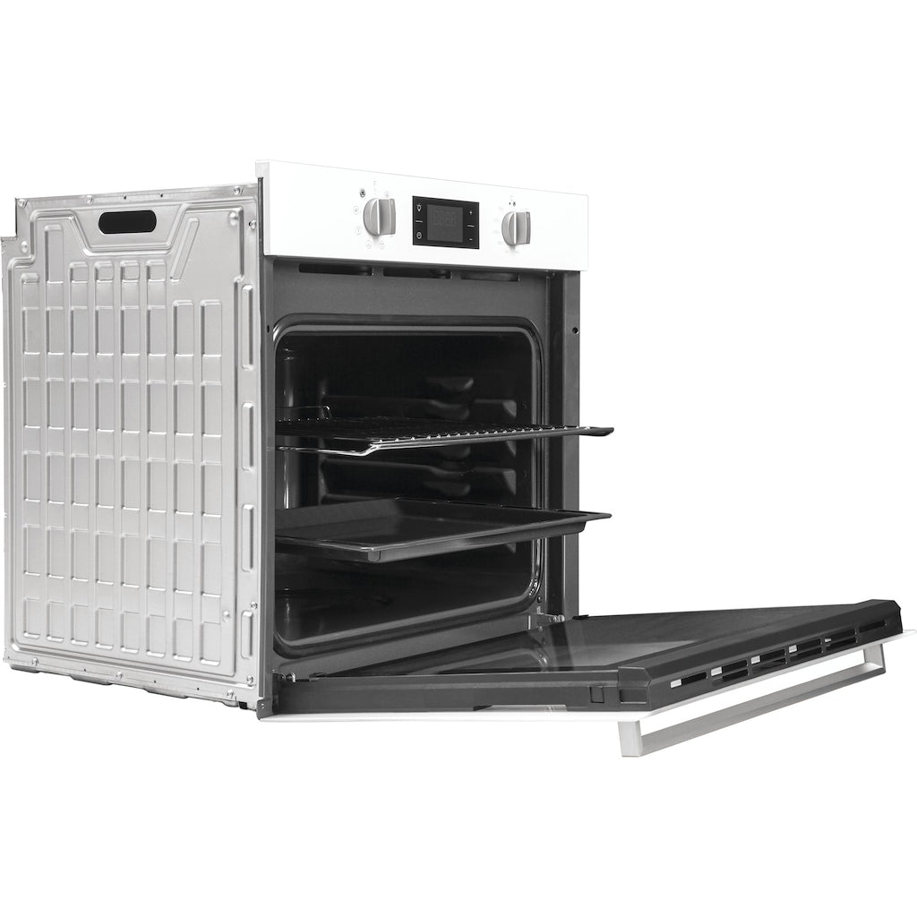 TURN&GO - Single Fan Oven - 66L - Digital Display - White With Click&Clean and Tilting Grill