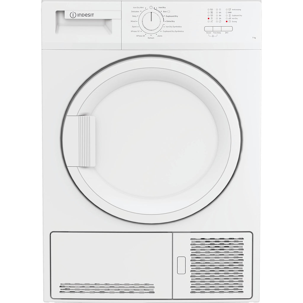 Indesit Dryer CYDC82WWGLUK 8KG Condenser Sensor Dry White 15 cycles
