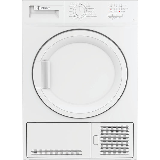Indesit Dryer CYDC82WWGLUK 8KG Condenser Sensor Dry White 15 cycles