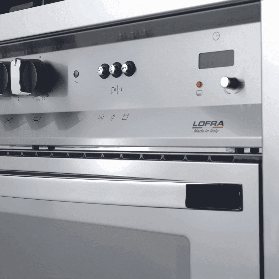 Professional 90 cm 5 - Burner Dual Fuel Range Cooker - Stainless Steel - Lofra Cookers