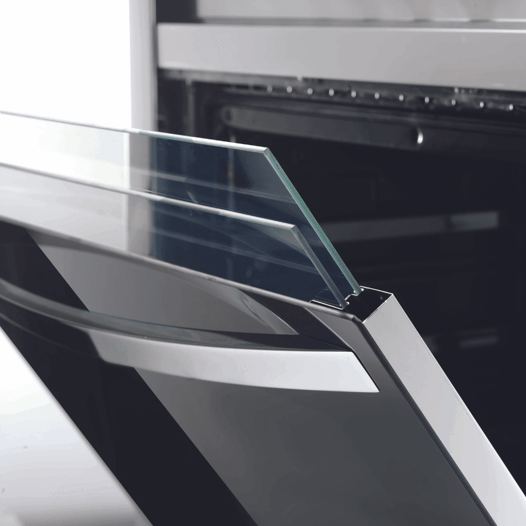 Professional 90 cm 6 - Burner Double Electric Oven Dual Fuel Range Cooker - Stainless Steel - Lofra Cookers