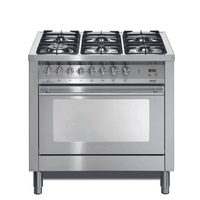 Professional 90 cm 6 - Burner Dual Fuel Range Cooker - Stainless Steel - Lofra Cookers