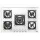 Professional Gas Glass Hob 75 cm - Sirio - White Glass