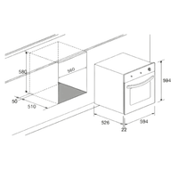 Professional Gas Oven 60 cm - Gaia - Pearl White - Lofra Cookers