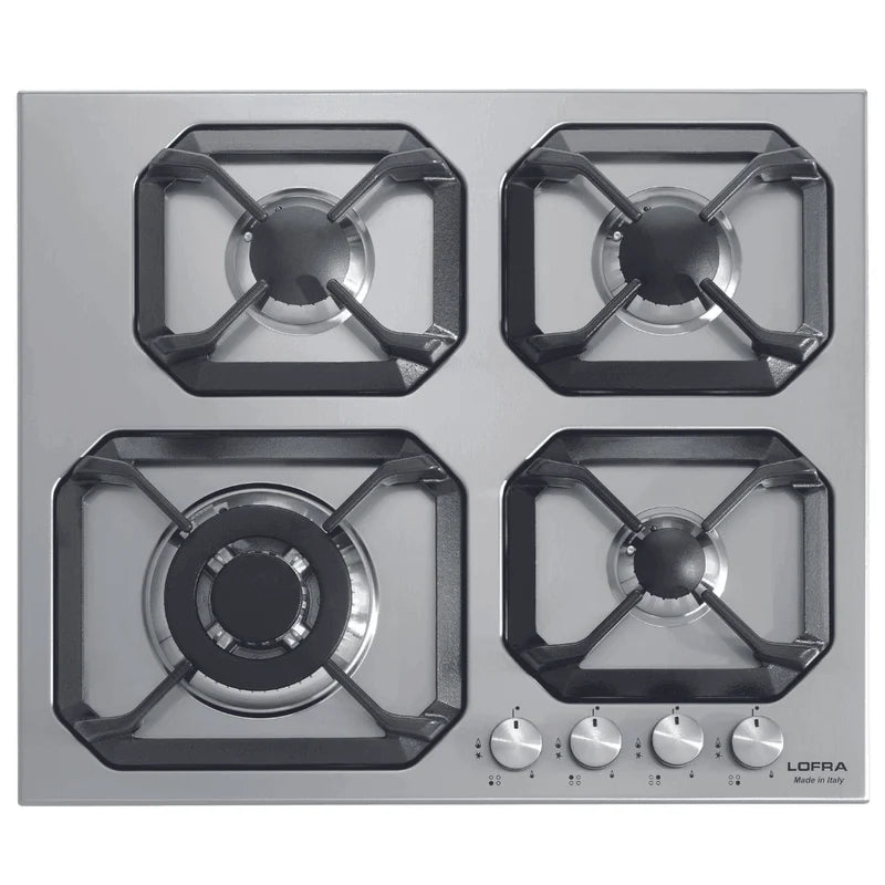Professional Stainless Steel Hob 60 cm - Urano - Steel with Triple Ring Burner