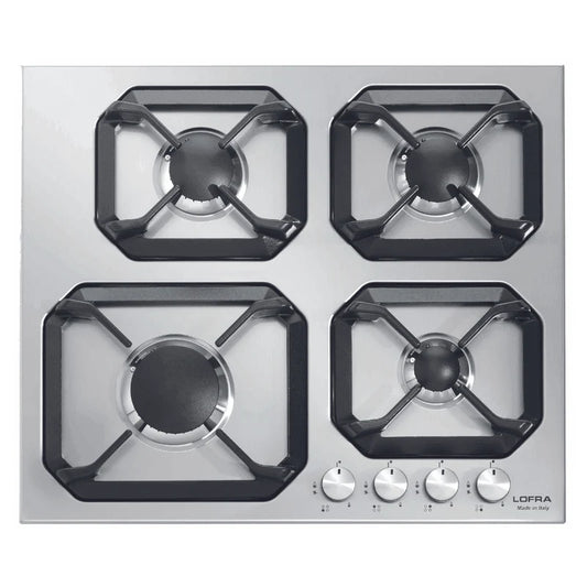 Professional Stainless Steel Hob 60 cm - Urano - Steel without Triple Ring Burner