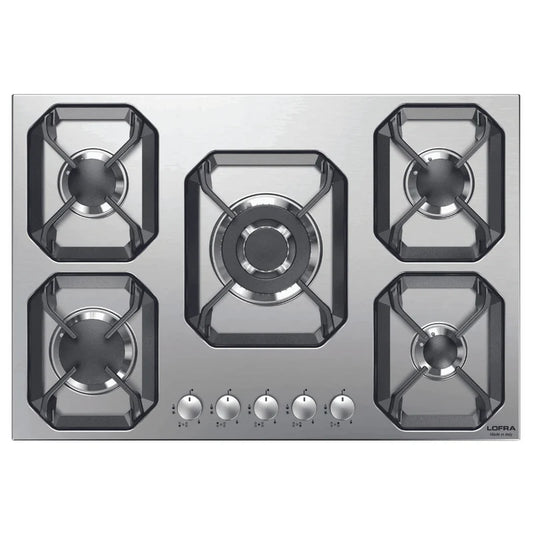 Professional Stainless Steel Hob 75 cm - Urano - Steel - Triple Ring (Centre)