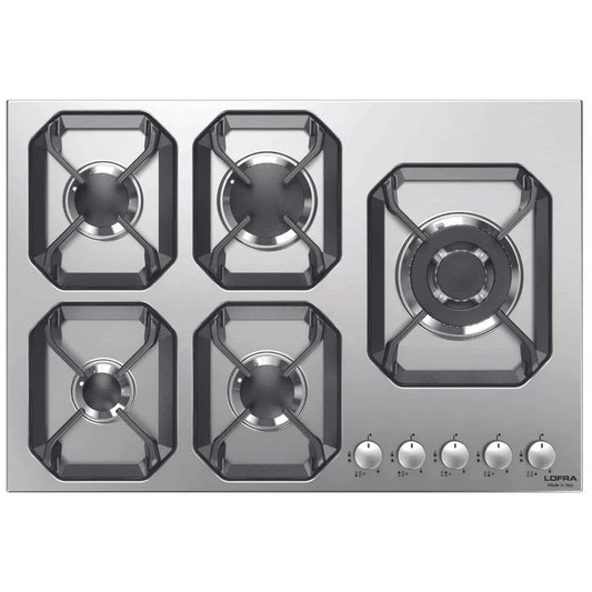 Professional Stainless Steel Hob 75 cm - Urano - Steel - Triple Ring (Right)