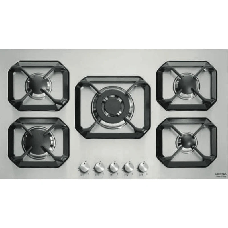Professional Stainless Steel Hob 90 cm - Nettuno - Steel - Triple Crown Centre