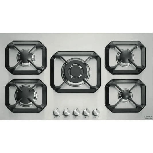 Professional Stainless Steel Hob 90 cm - Nettuno - Steel - Triple Crown Centre