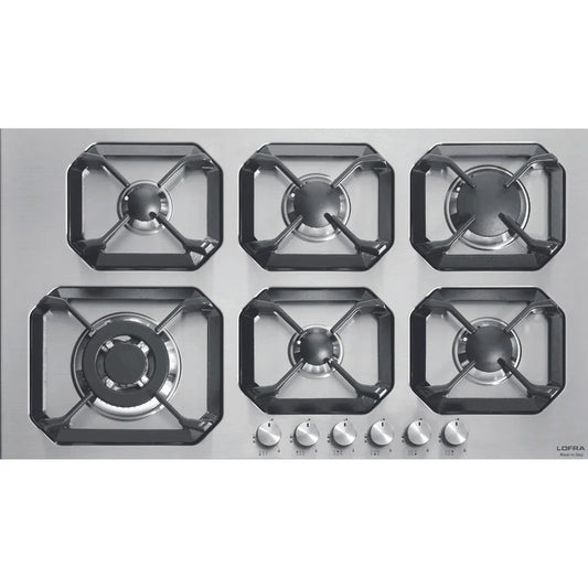 Professional Stainless Steel Hob 90 cm - Plutone - Stainless Steel