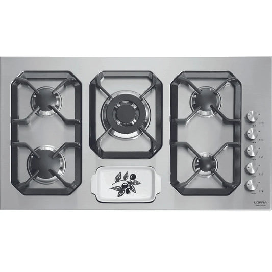 Professional Stainless Steel Hob 90 cm - Sole - Stainless Steel - Ceramic Tray