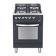 Rainbow 60 cm Dual Fuel Range Cooker - Black Matte - Lofra Cookers