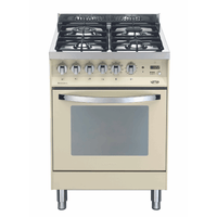 Rainbow 60 cm Dual Fuel Range Cooker - Ivory White - Lofra Cookers